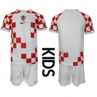 Kroatien Hjemme Trøje Børn VM 2022 Kortærmet (+ Korte bukser)